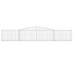 Paniers à gabions arqués 9 pcs 400x30x60/80 cm Fer galvanisé – Image 2