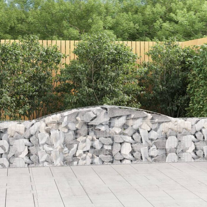 Paniers à gabions arqués 15 pcs 400x30x60/80 cm Fer galvanisé – Image 1