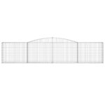 Paniers à gabions arqués 3 pcs 400x30x80/100 cm Fer galvanisé – Image 2