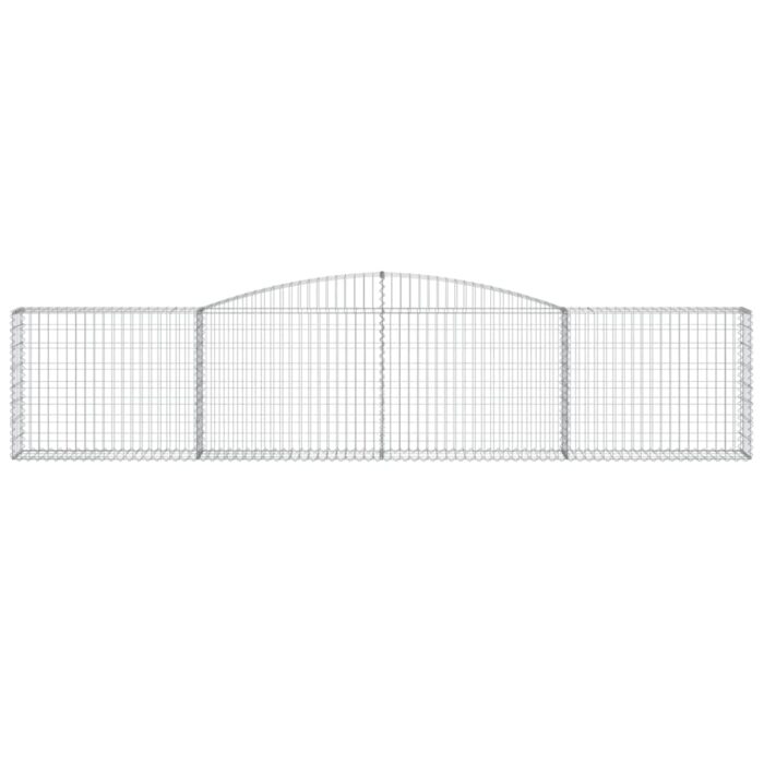 Paniers à gabions arqués 3 pcs 400x30x80/100 cm Fer galvanisé – Image 2