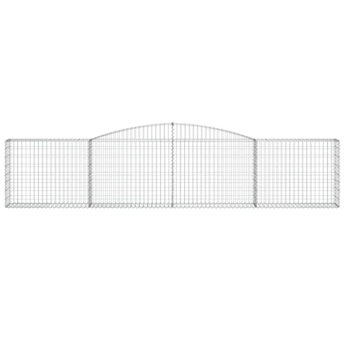 Paniers à gabions arqués 7 pcs 400x30x80/100 cm Fer galvanisé – Image 2
