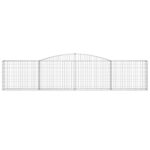 Paniers à gabions arqués 15 pcs 400x30x80/100 cm Fer galvanisé – Image 2