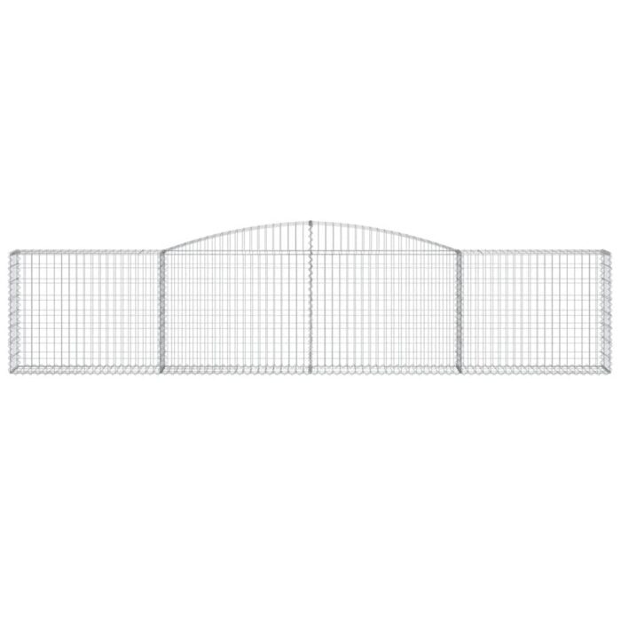 Paniers à gabions arqués 15 pcs 400x30x80/100 cm Fer galvanisé – Image 2