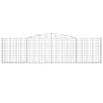 Paniers à gabions arqués 3 pcs 400x30x100/120 cm Fer galvanisé – Image 2