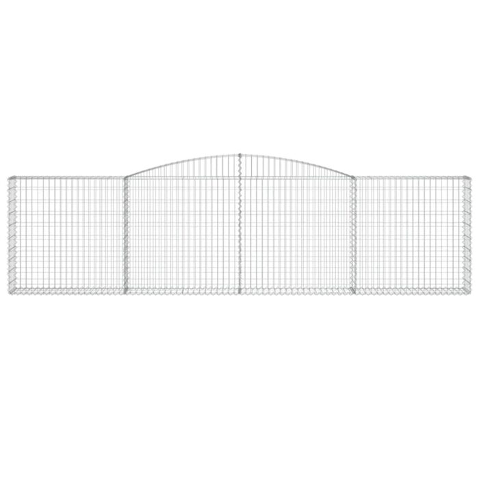 Paniers à gabions arqués 3 pcs 400x30x100/120 cm Fer galvanisé – Image 2
