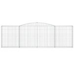 Paniers à gabions arqués 3 pcs 400x30x120/140 cm Fer galvanisé – Image 2