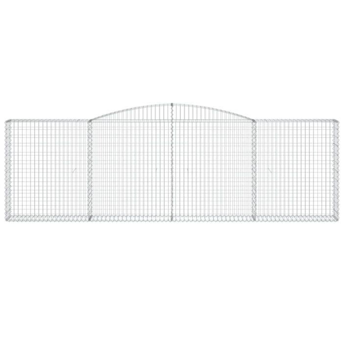 Paniers à gabions arqués 3 pcs 400x30x120/140 cm Fer galvanisé – Image 2