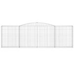 Paniers à gabions arqués 5 pcs 400x30x120/140 cm Fer galvanisé – Image 2