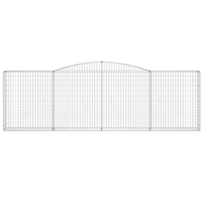 Paniers à gabions arqués 5 pcs 400x30x120/140 cm Fer galvanisé – Image 2