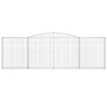 Paniers à gabions arqués 7 pcs 400x30x120/140 cm Fer galvanisé – Image 2