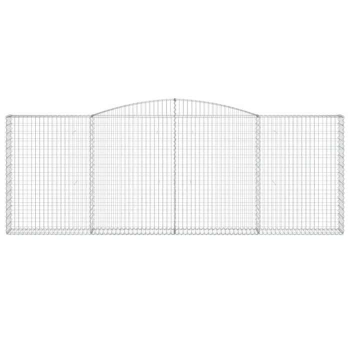 Paniers à gabions arqués 3 pcs 400x30x140/160 cm Fer galvanisé – Image 2