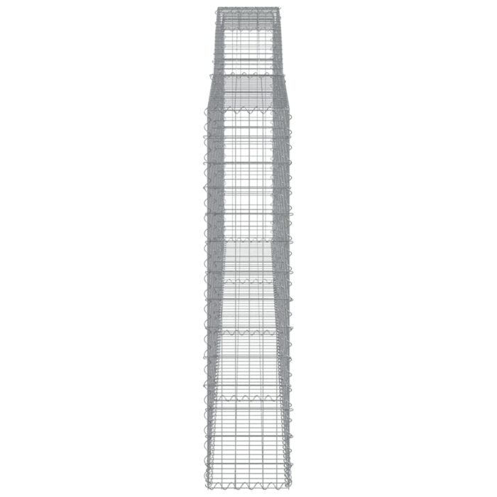 Paniers à gabions arqués 3 pcs 400x30x140/160 cm Fer galvanisé – Image 3