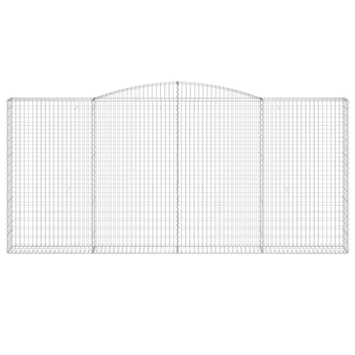 Paniers à gabions arqués 3 pcs 400x30x180/200 cm Fer galvanisé – Image 2