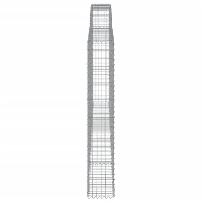 Paniers à gabions arqués 5 pcs 400x30x180/200 cm Fer galvanisé – Image 3