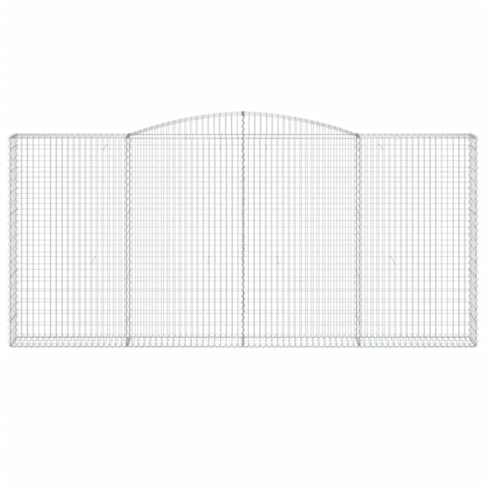 Paniers à gabions arqués 7 pcs 400x30x180/200 cm Fer galvanisé – Image 2