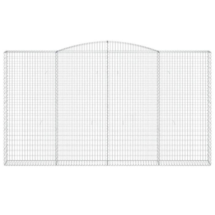 Paniers à gabions arqués 3 pcs 400x30x220/240 cm Fer galvanisé – Image 2