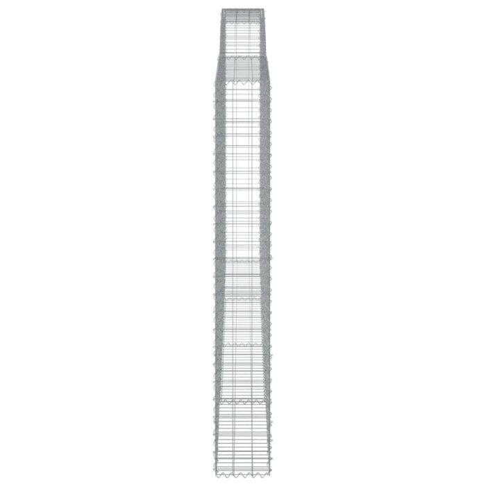 Paniers à gabions arqués 3 pcs 400x30x220/240 cm Fer galvanisé – Image 3