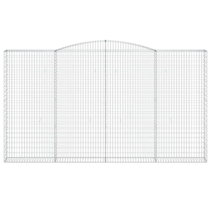 Paniers à gabions arqués 5 pcs 400x30x220/240 cm Fer galvanisé – Image 2
