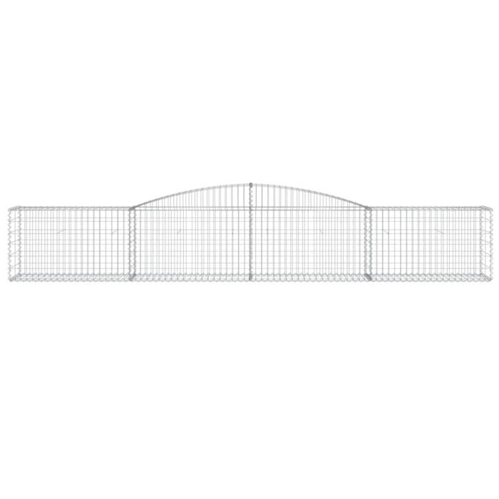 Paniers à gabions arqués 5 pcs 400x50x60/80 cm Fer galvanisé – Image 2