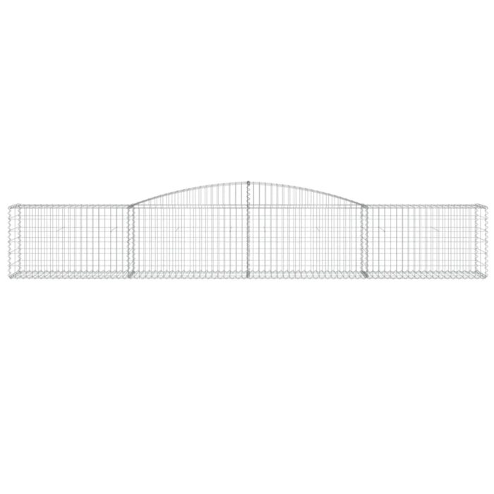 Paniers à gabions arqués 7 pcs 400x50x60/80 cm Fer galvanisé – Image 2