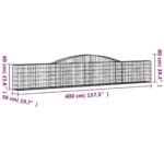 Paniers à gabions arqués 7 pcs 400x50x60/80 cm Fer galvanisé – Image 4