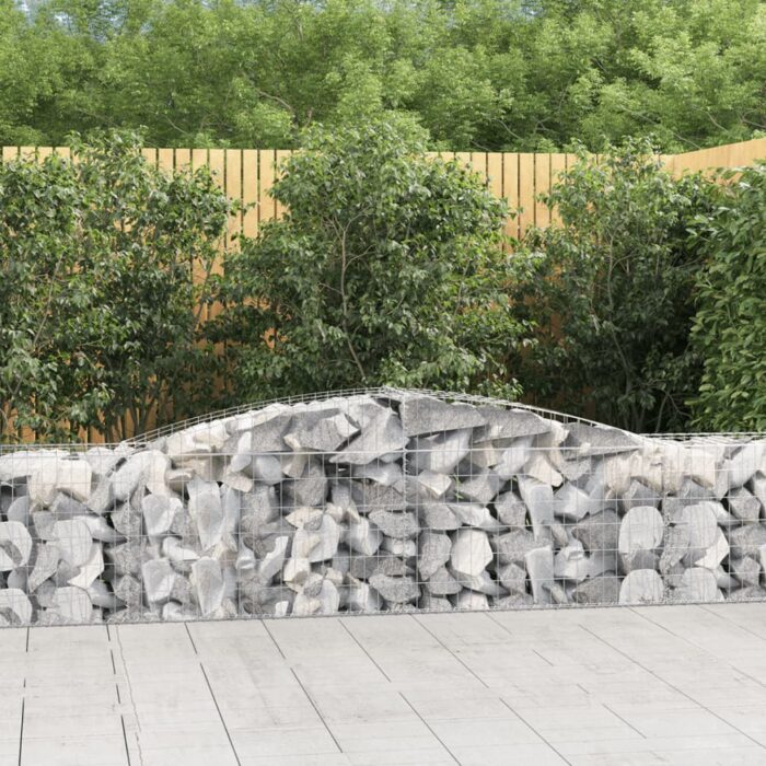 Paniers à gabions arqués 7 pcs 400x50x60/80 cm Fer galvanisé – Image 1