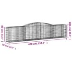 Paniers à gabions arqués 3 pcs 400x50x80/100 cm Fer galvanisé – Image 4