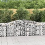 Paniers à gabions arqués 5 pcs 400x50x80/100 cm Fer galvanisé