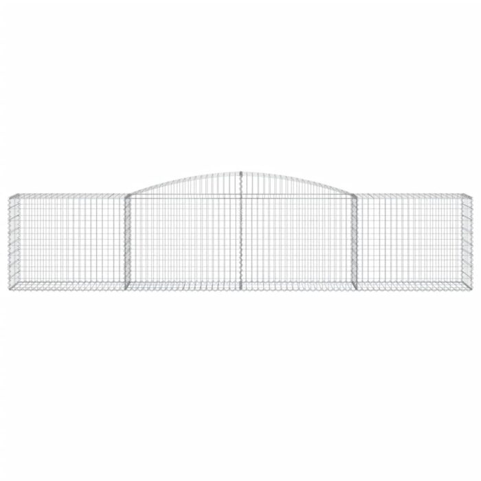 Paniers à gabions arqués 25 pcs 400x50x80/100 cm Fer galvanisé – Image 2