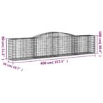 Paniers à gabions arqués 25 pcs 400x50x80/100 cm Fer galvanisé – Image 4