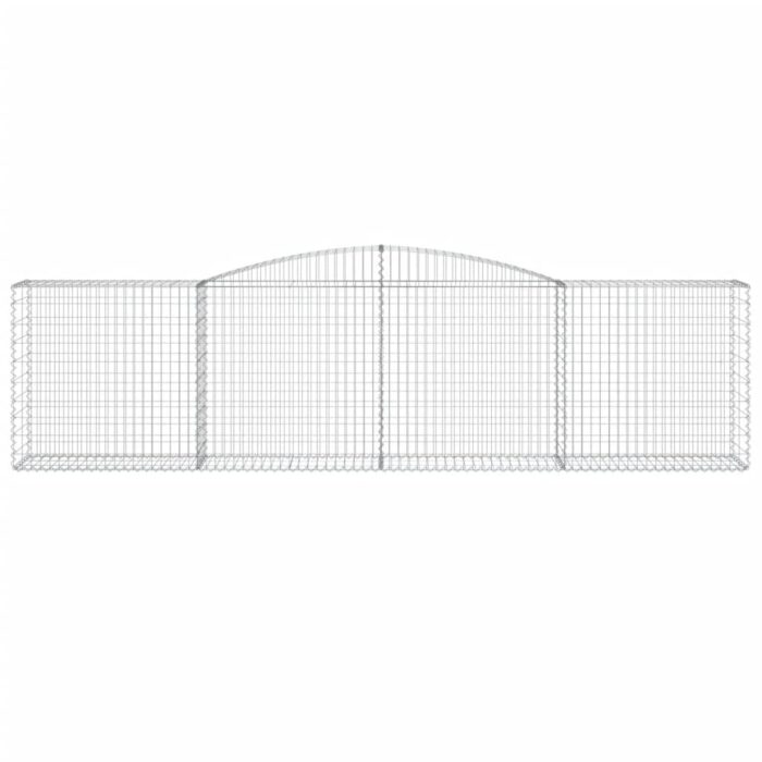 Paniers à gabions arqués 3 pcs 400x50x100/120 cm Fer galvanisé – Image 2
