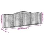 Paniers à gabions arqués 5 pcs 400x50x120/140 cm Fer galvanisé – Image 4