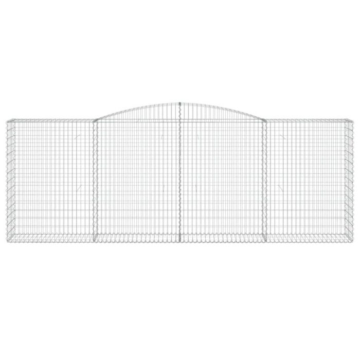 Paniers à gabions arqués 9 pcs 400x50x140/160 cm Fer galvanisé – Image 2