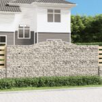 Paniers à gabions arqués 9 pcs 400x50x160/180 cm fer galvanisé
