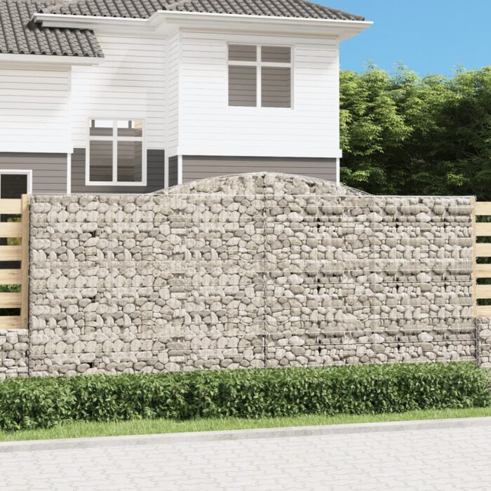 Paniers à gabions arqués 7 pcs 400x50x180/200 cm Fer galvanisé – Image 1