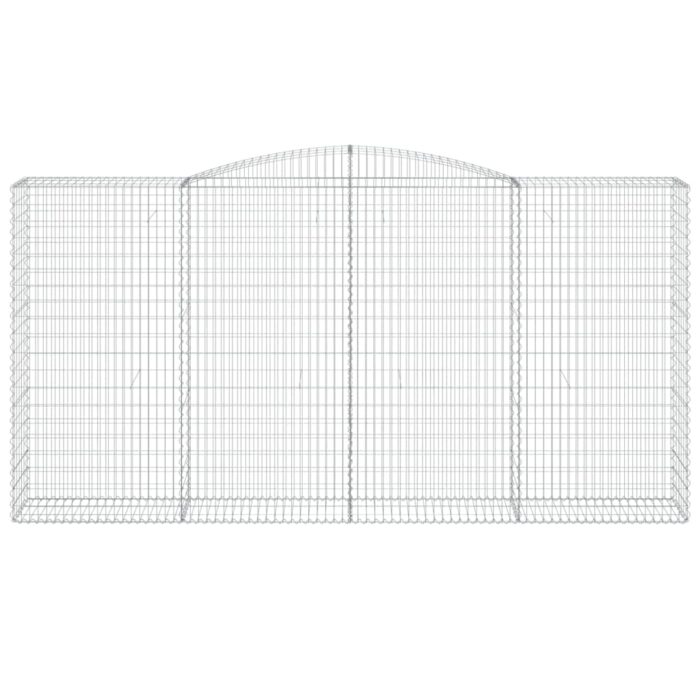 Paniers à gabions arqués 3 pcs 400x50x200/220 cm Fer galvanisé – Image 2