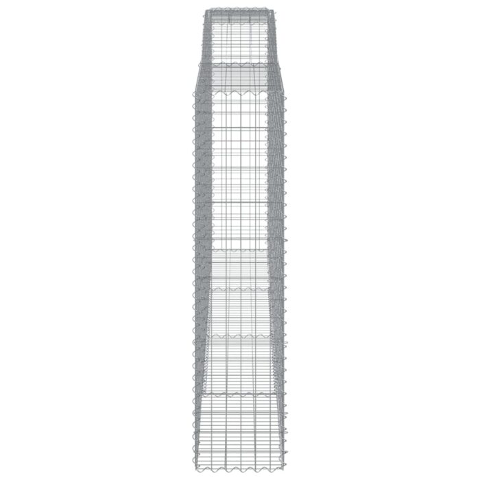 Paniers à gabions arqués 3 pcs 400x50x200/220 cm Fer galvanisé – Image 3