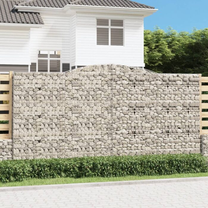Paniers à gabions arqués 7 pcs 400x50x200/220 cm Fer galvanisé – Image 1