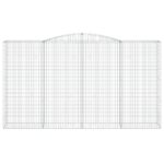 Paniers à gabions arqués 5 pcs 400x50x220/240 cm Fer galvanisé – Image 2