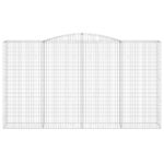 Paniers à gabions arqués 7 pcs 400x50x220/240 cm Fer galvanisé – Image 2