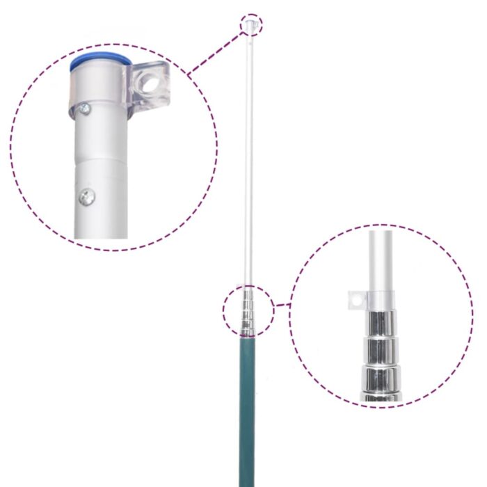 Drapeau de la Croatie et mât 5,55 m Aluminium – Image 3