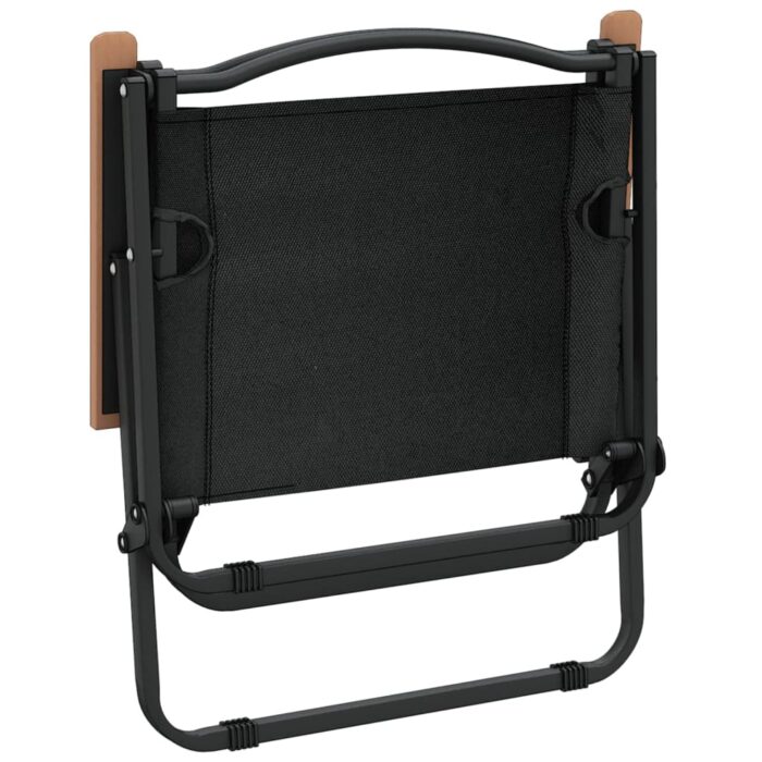 Chaises de camping lot de 2 Noir 54x43x59 cm Tissu Oxford – Image 4