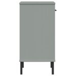 Armoire console avec pieds en métal Gris Bois pin massif OSLO – Image 4