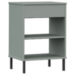 Armoire console avec pieds en métal Gris Bois pin massif OSLO – Image 5