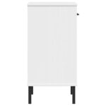 Armoire console avec pieds en métal Blanc Bois pin massif OSLO – Image 4