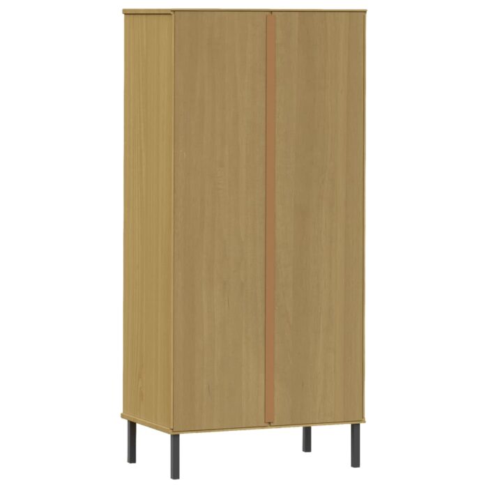 VXL8720845578176_g_en_hd_5.jpg Bibliothèque à 2 tiroirs Marron 60x35x128,5 cm Bois massif OSLO – Image 5