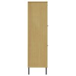Bibliothèque avec pieds en métal Marron 90x35x128,5cm Bois OSLO – Image 4