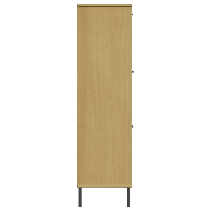 Bibliothèque avec pieds en métal Marron 90x35x128,5cm Bois OSLO – Image 4