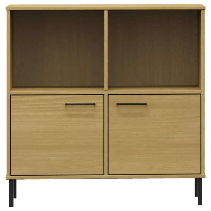 Bibliothèque avec pieds en métal Marron 90x35x90,5 cm Bois OSLO – Image 2