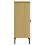 Bibliothèque avec pieds en métal Marron 90x35x90,5 cm Bois OSLO – Image 4